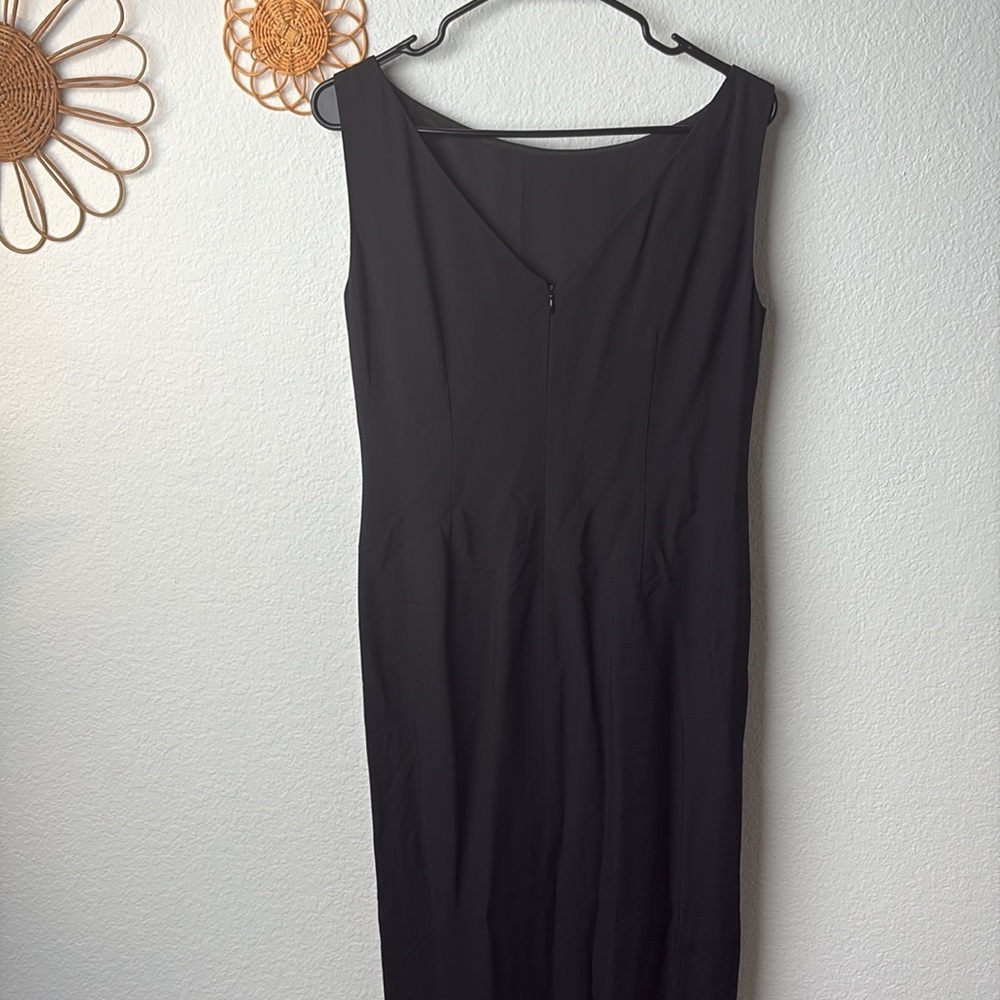 Vintage Gianni Versace Elegant Black Sleeveless Maxi Dress - Picture 4 of 8